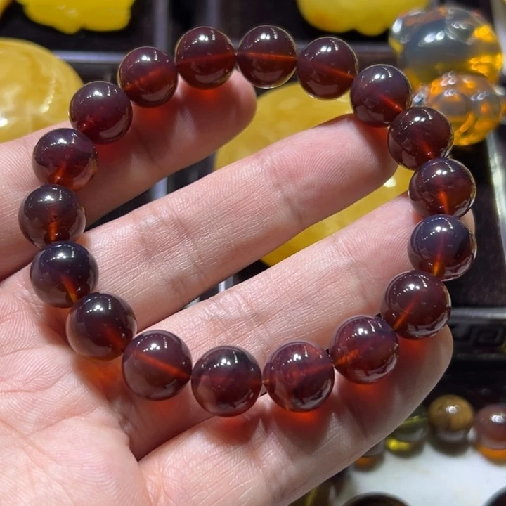琥珀颈饰未镶嵌琥珀手串11+mm