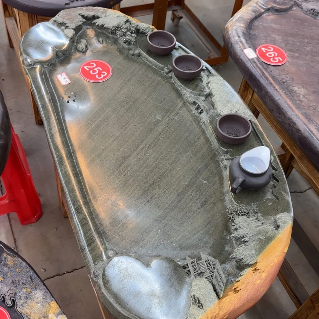 合****）253号88×46×10端砚石绿端茶盘
