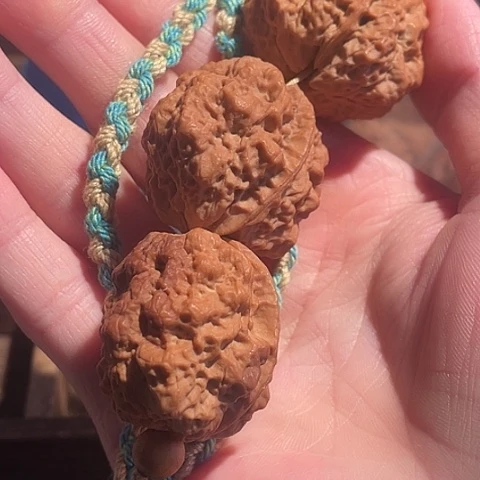 文玩核桃把件盘龙金蟾那件带彩3粒35