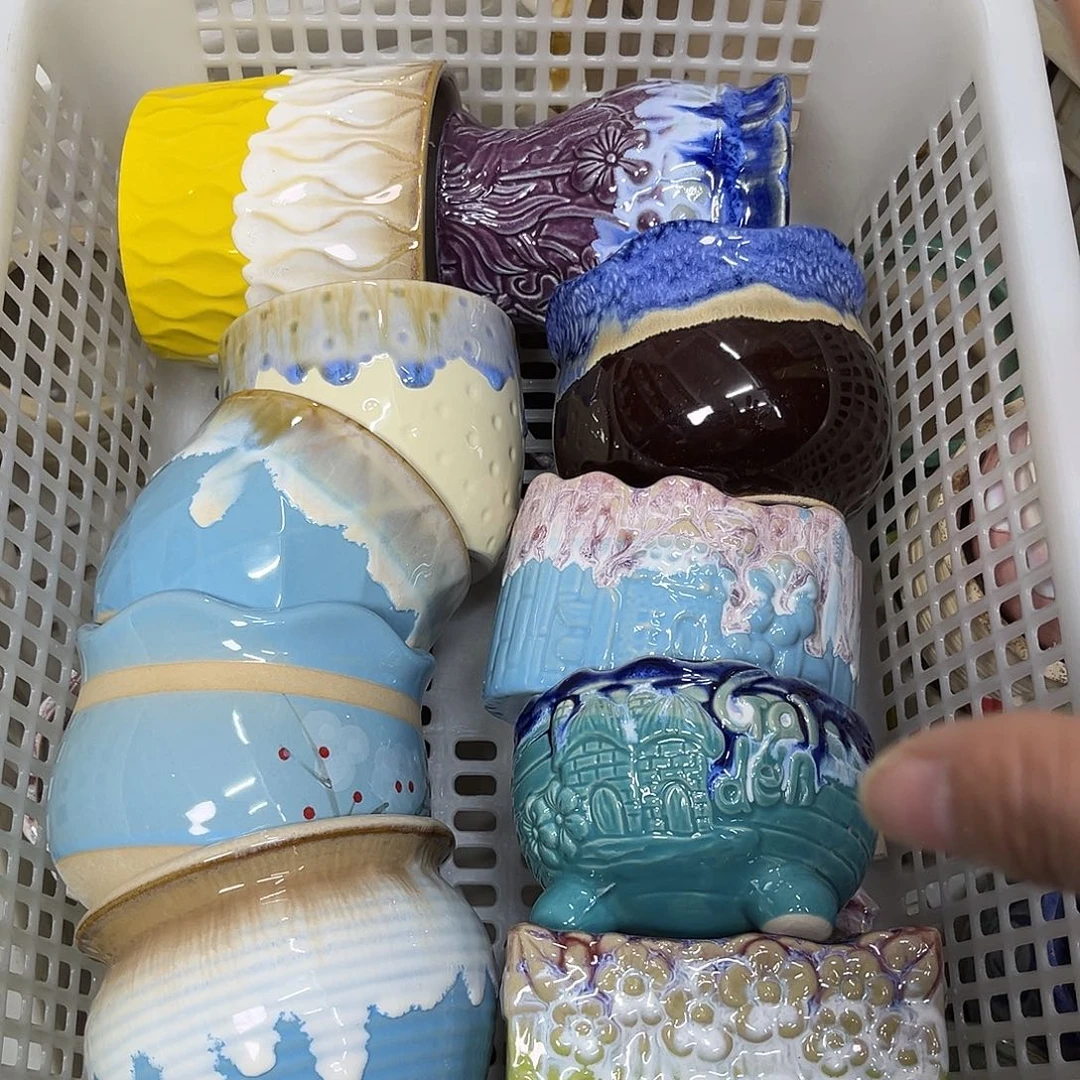 陶瓷陶瓷花盆特价上新口8-10厘米