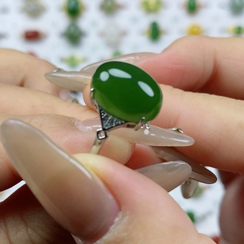【闪购商品】和田玉（碧玉）纯天然和田玉和田玉银S925镶嵌