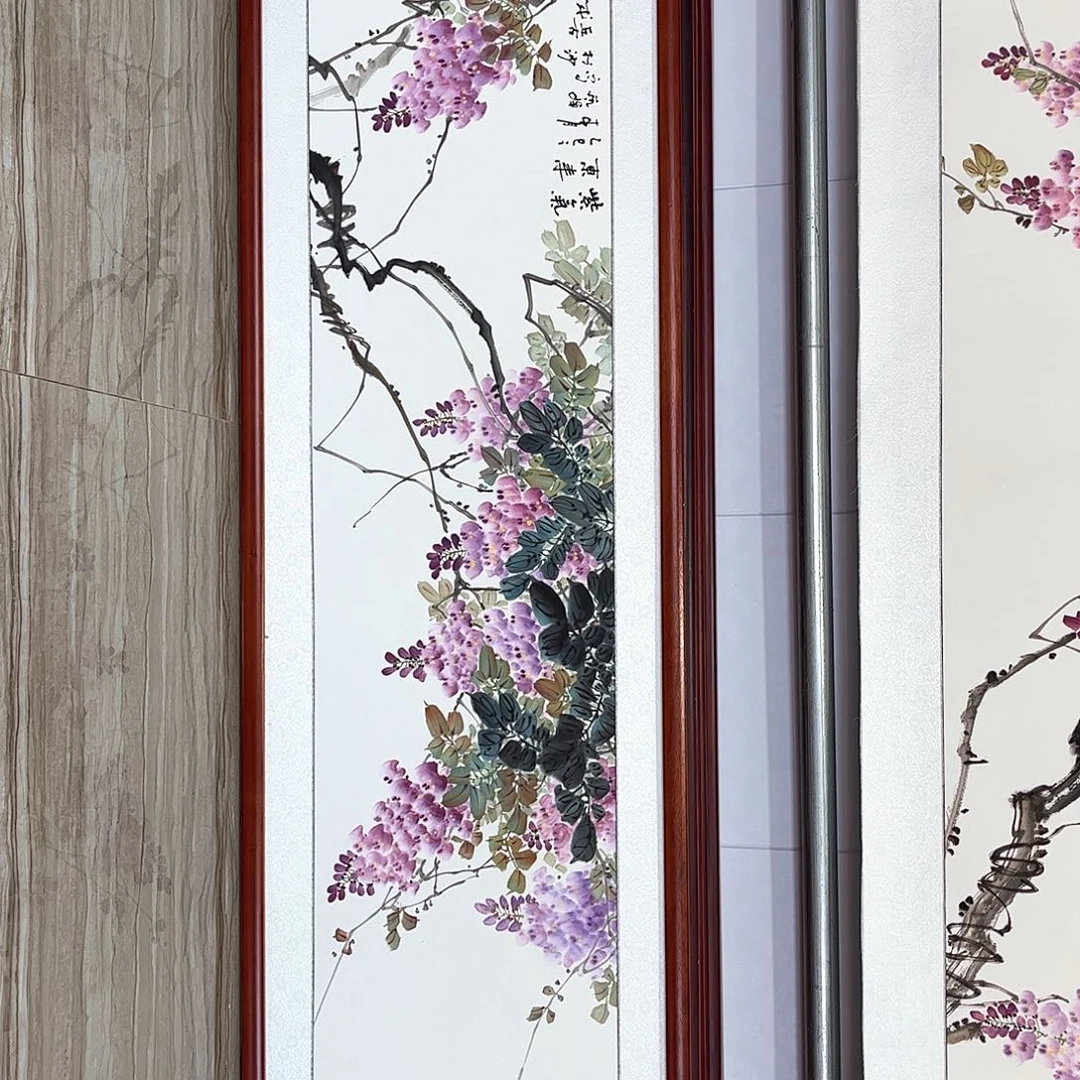 国画书画作品带框163×48