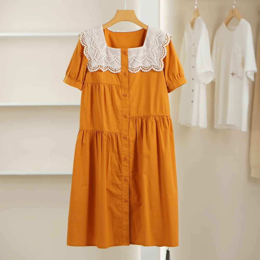 麦迪尚品【白LY】50416175 夏季宽松减龄连衣裙品牌撤柜 D4组