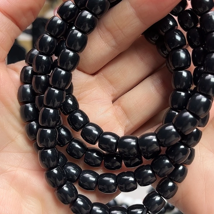 春***里和田玉（墨玉）未镶嵌颈饰卡9直切