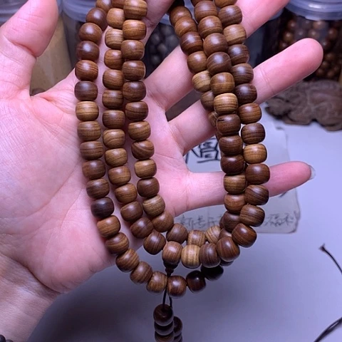 檀香木手串/手链老山檀香黑金8/9/108横纹虎皮满纹沉