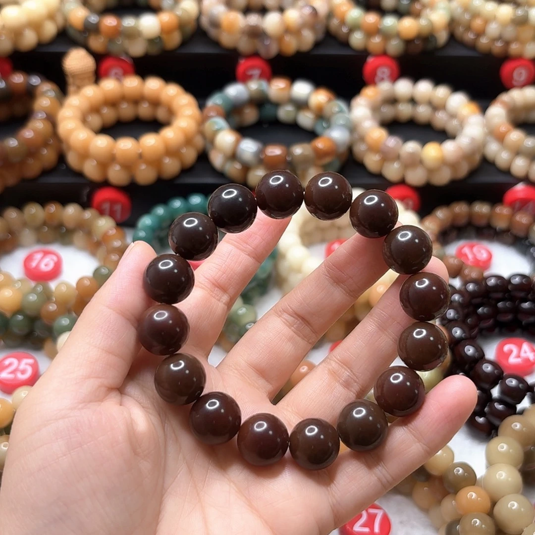 菩提根/象牙果手串正圆珠