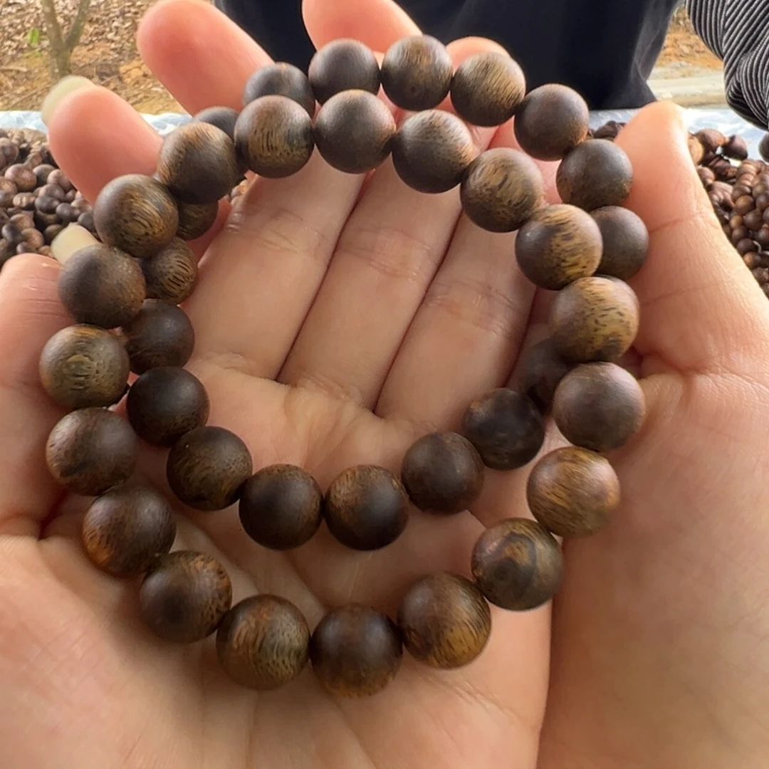 用***9手串沉香卡11圆珠单圈 沉水浮 13克+ 两条