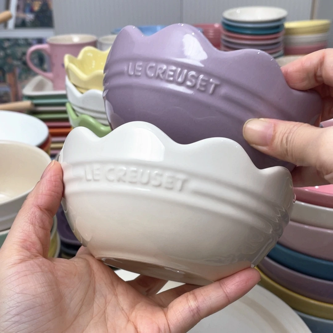 瓷片微瑕2个花边碗