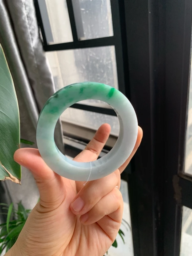 天然缅甸翡翠A货糯种黄翡圆条女款时尚未抛光定制玉手镯翡翠A货