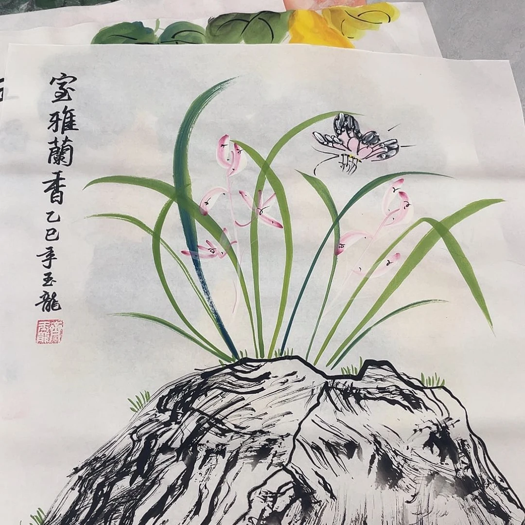 国画国画作品原稿50兰花