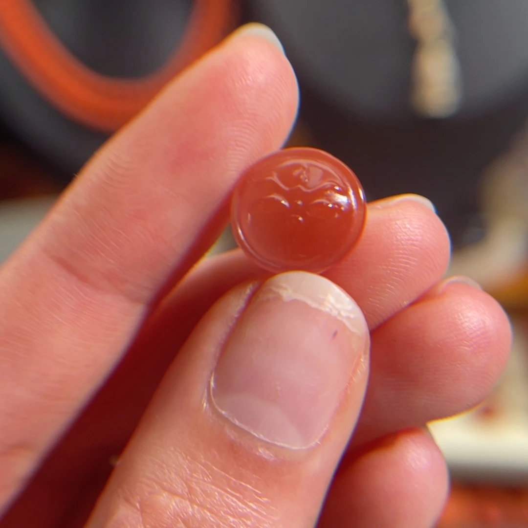 南红玛瑙未镶嵌佛眼11.9mm不换不退