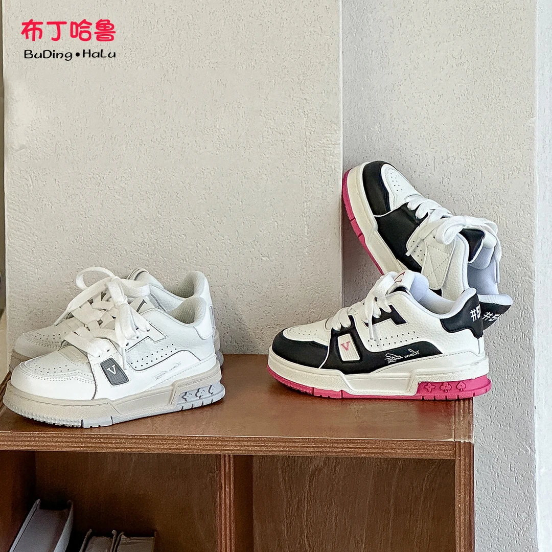 布丁哈鲁【驴牌】2025春款女童时尚百搭学生韩版运动鞋25C956