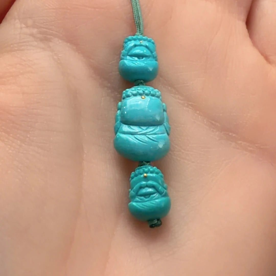 ****子绿松石未镶嵌颈饰