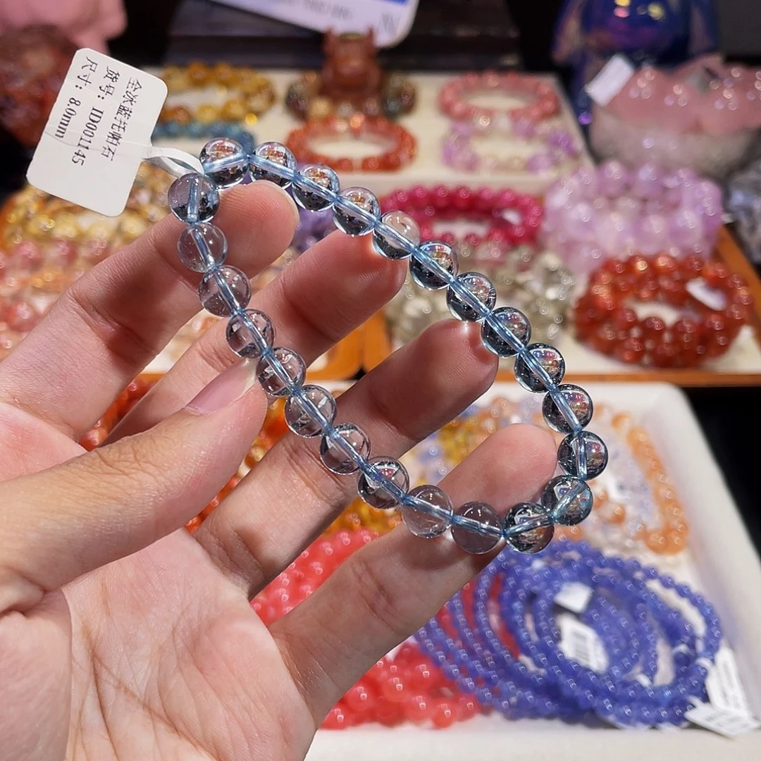 未镶嵌托帕石手链蓝托帕8