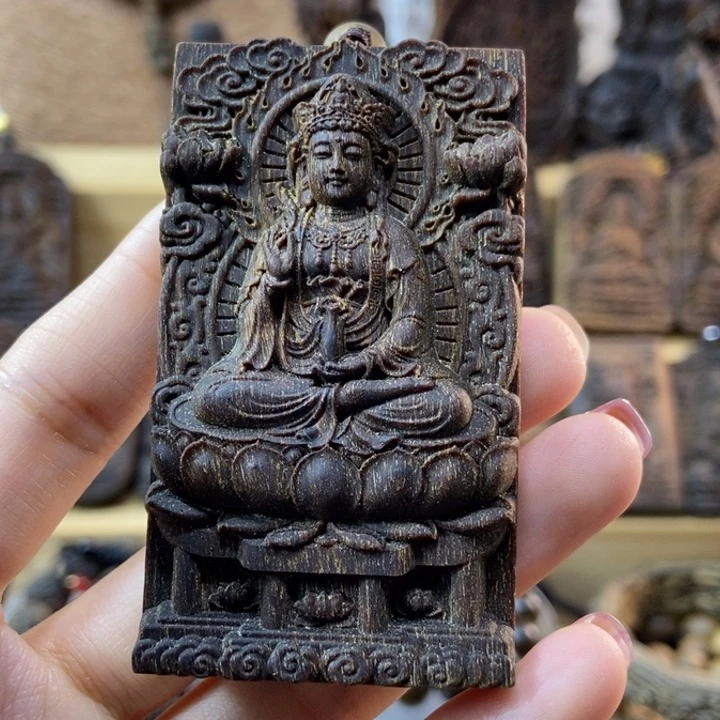 木帆**芽庄绿奇楠观音牌