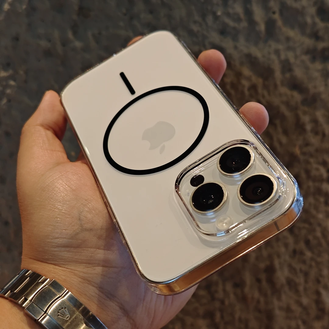 手机壳适用苹果16promax硬壳iPhone15透明磁吸14简约13新款12大孔