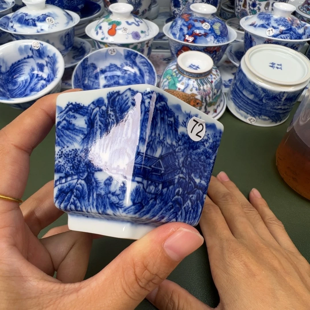 景德镇纯手工纯手绘茶具木木72