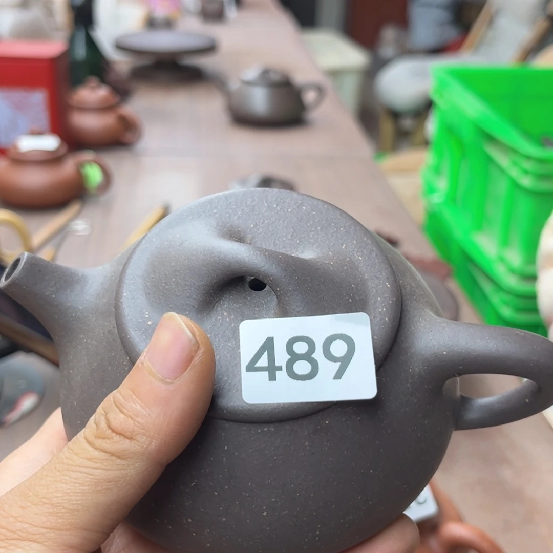 紫砂茶壶天青全手工石瓢260左右瑕疵