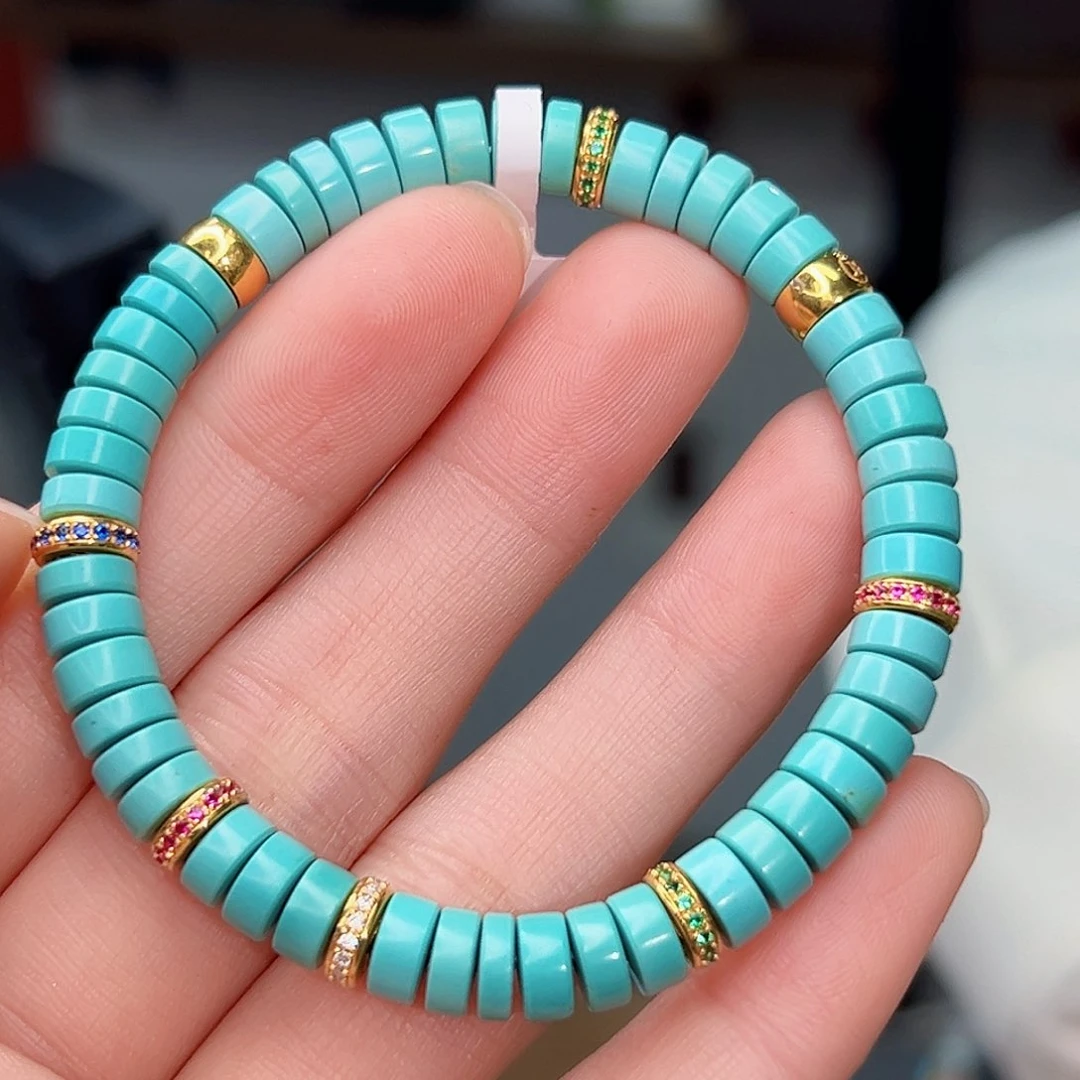 绿松石珠宝奇石18K金镶嵌