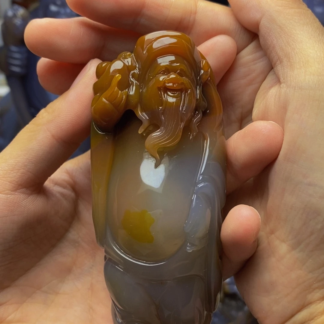 玛瑙/玉髓手把件未镶嵌