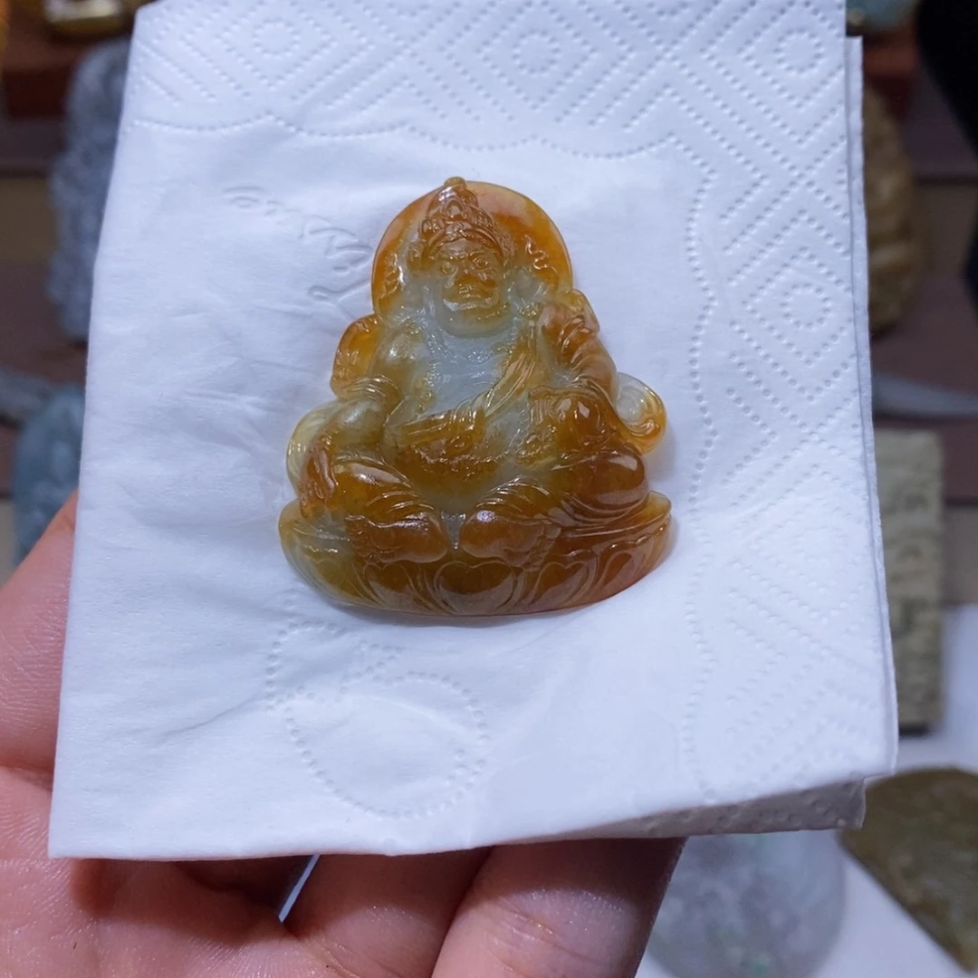 未镶嵌定制翡翠钟**r财神