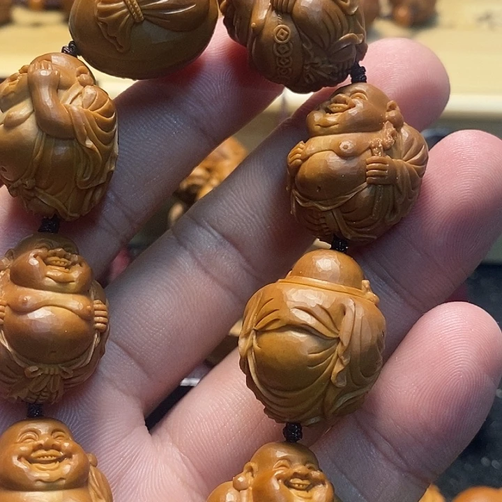菩***下手串/手链橄榄核2.2弥勒手串
