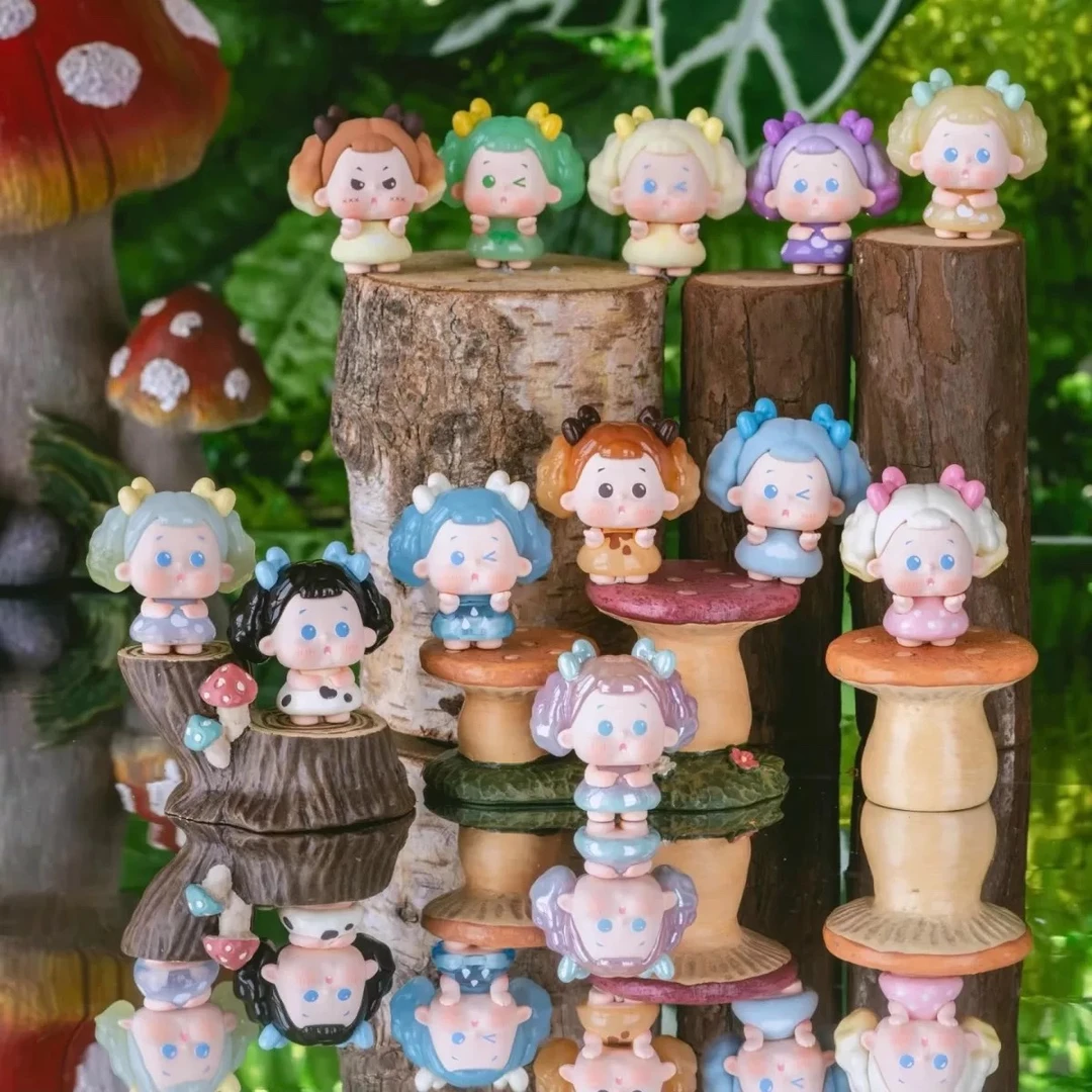 正版 JOJOY初代蘑菇蘑菇系列萌粒盲袋盲盒手办潮玩具摆件女孩礼物