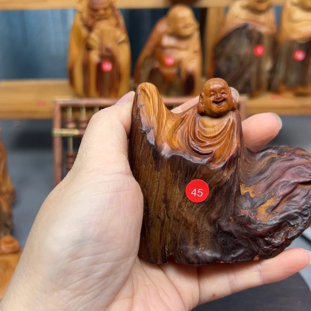 似***华木崖柏木摆件手把件