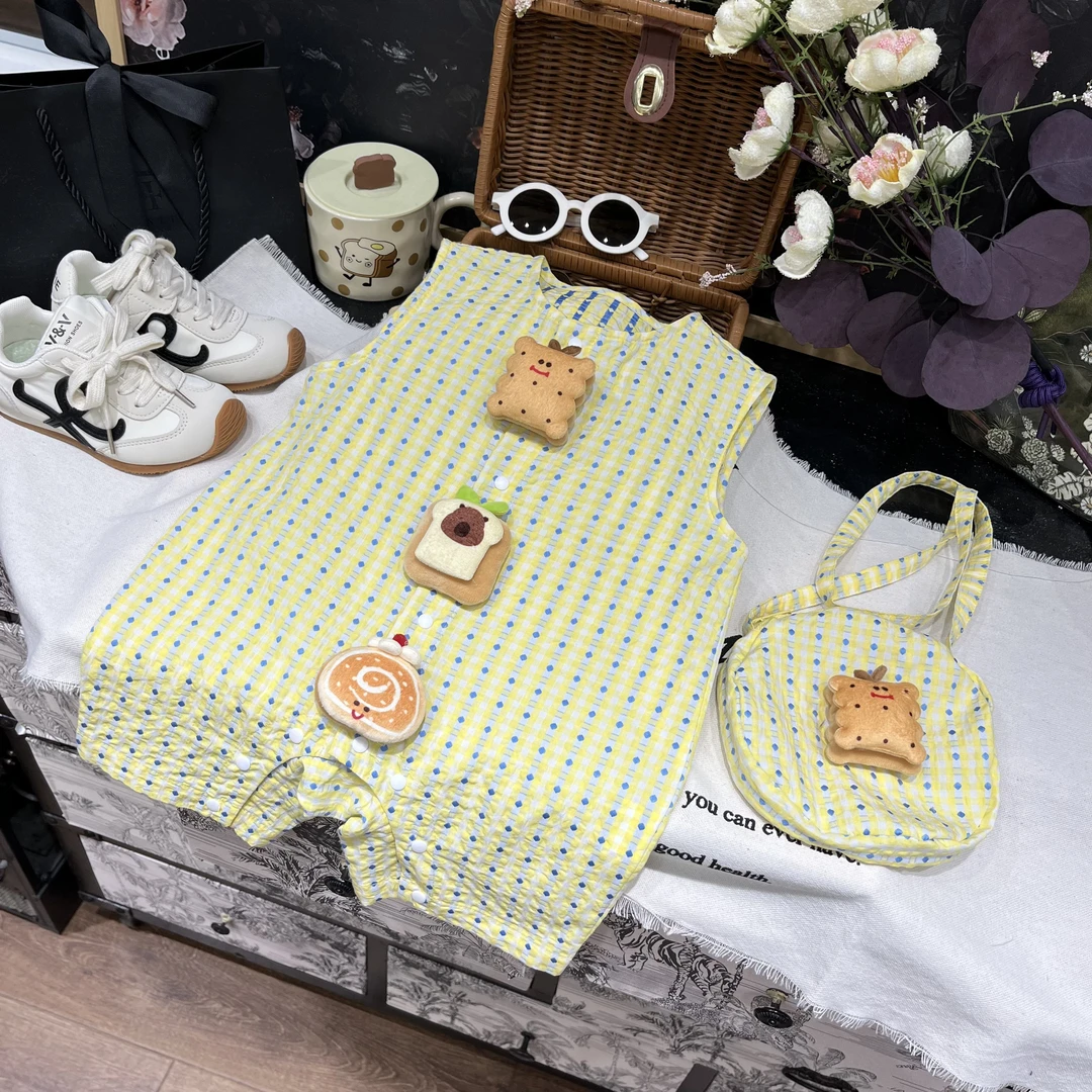 【通浏】儿童新款夏季捏捏响户外连体衣简约宽松休闲百搭套装25L282