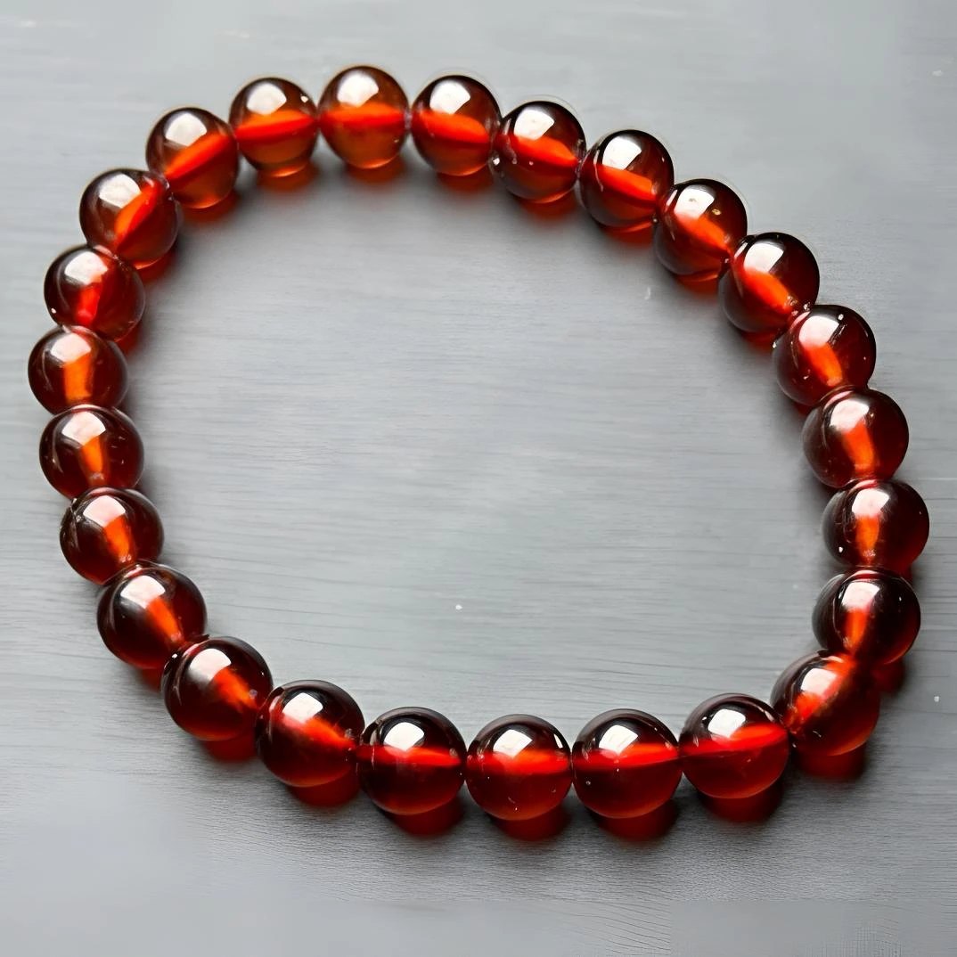 8.0MM毕业级橙红石榴石单圈10A