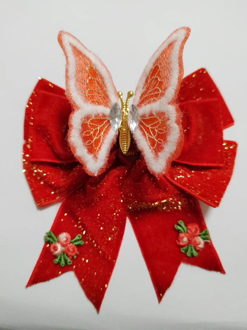 蝴蝶结3戴立体后压夹