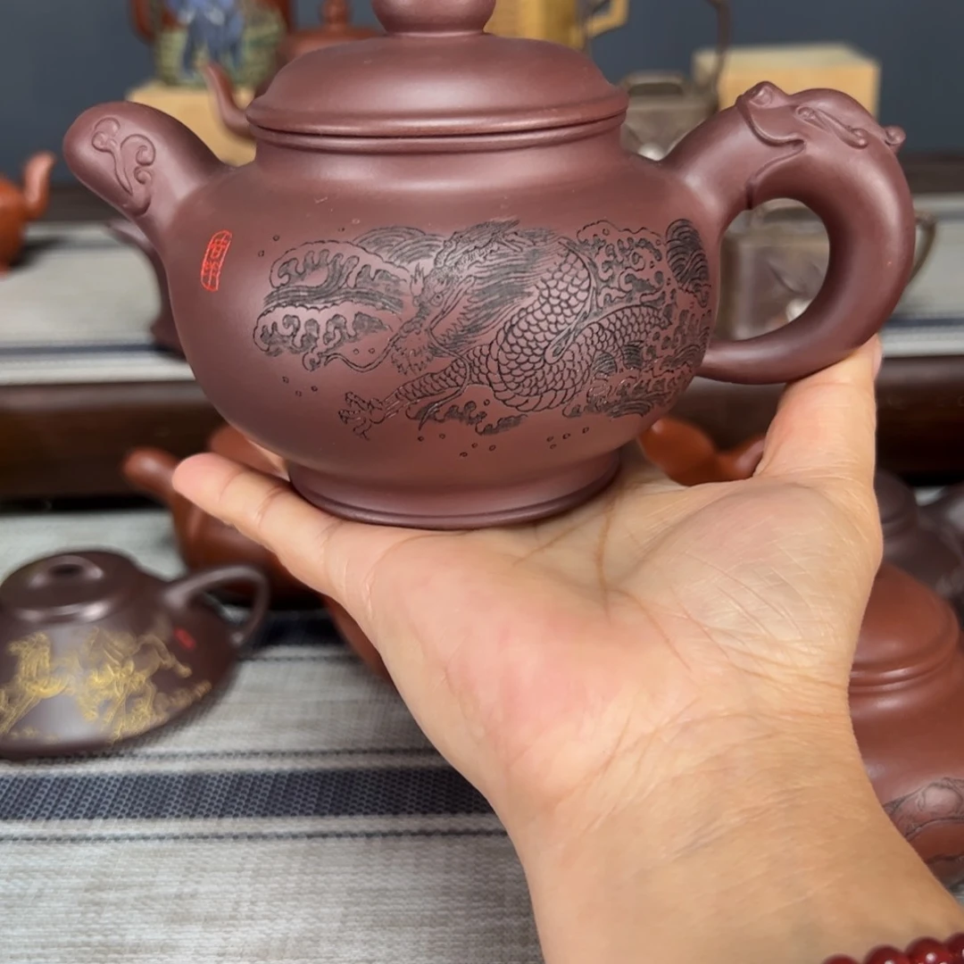 茶壶紫砂荒*道洪掇只