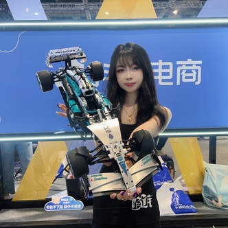 1:8方程式电镀银梅奔F1拼装积木高档益智解压玩具-64.3