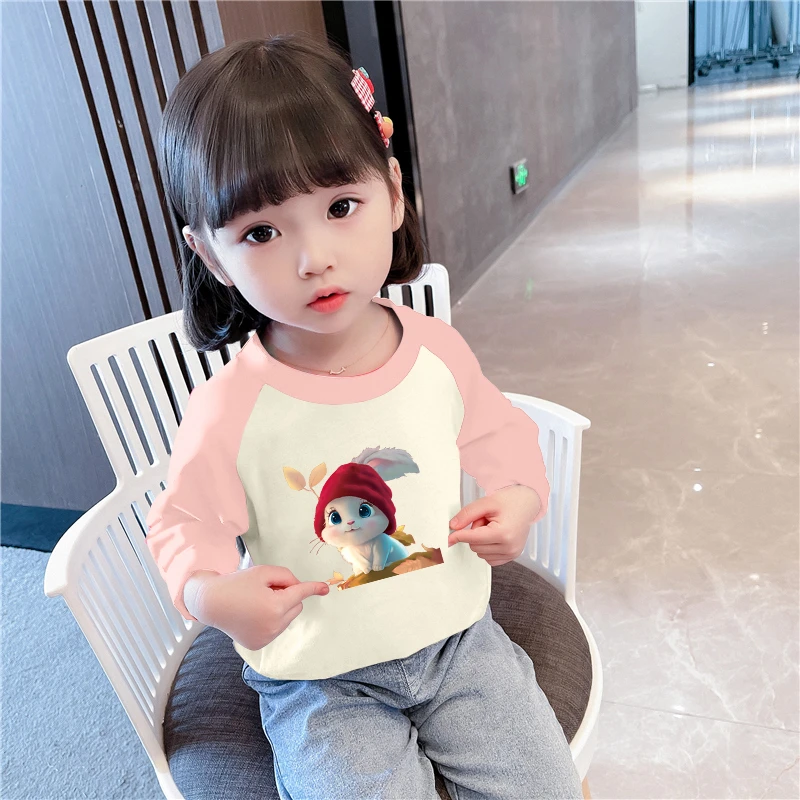 儿童长袖T恤德绒保暖新款春秋小童童装韩版打底宝宝女童洋气上衣