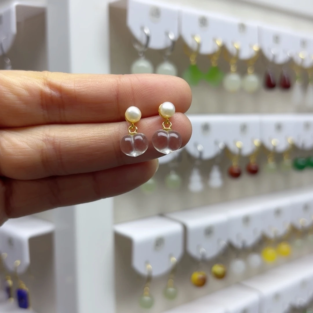 银S925镶嵌耳饰水晶