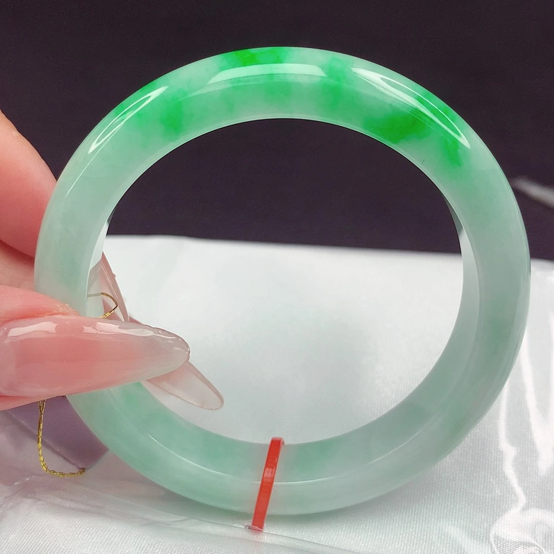 璐***板翡翠手镯未镶嵌57圈774