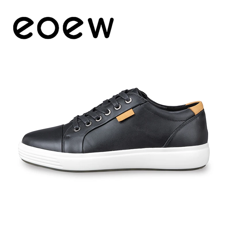 真皮休闲皮鞋男士头层牛皮百搭潮流时尚板鞋厚底轻便系带真皮男鞋