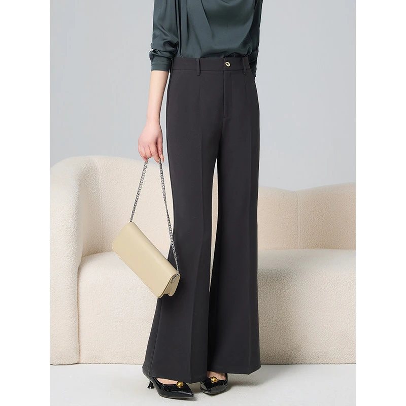 老敏哥 裤王高级灰简约2025秋季新款显瘦大牌西装直喇裤S01316712