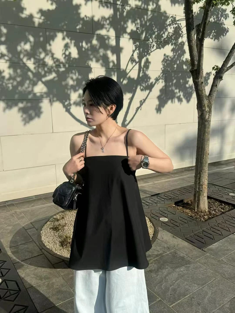 Az LongQuan 后拉链吊带背心 设计师新款百搭背心 XBSL2501103