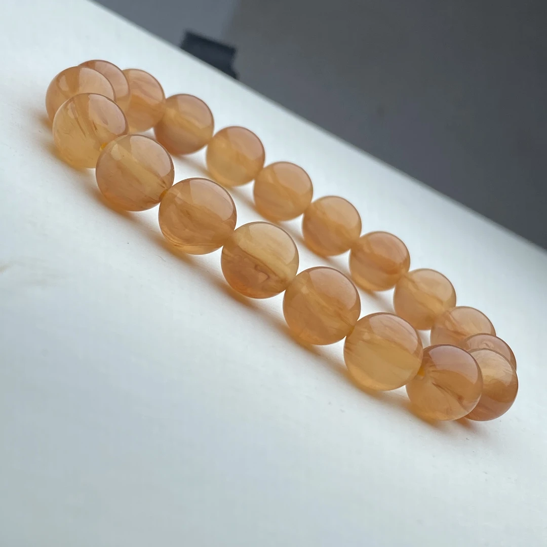 SZ-198号高品质奶黄手链10mm手链多样性发一件