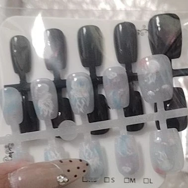 直播间链接非纯手工穿戴甲甲片简约摘卸方便穿戴甲甲片时尚穿戴式