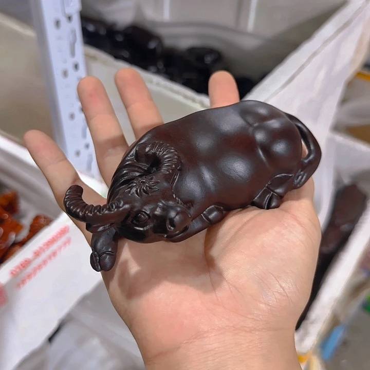 木黑檀木15卧牛一只