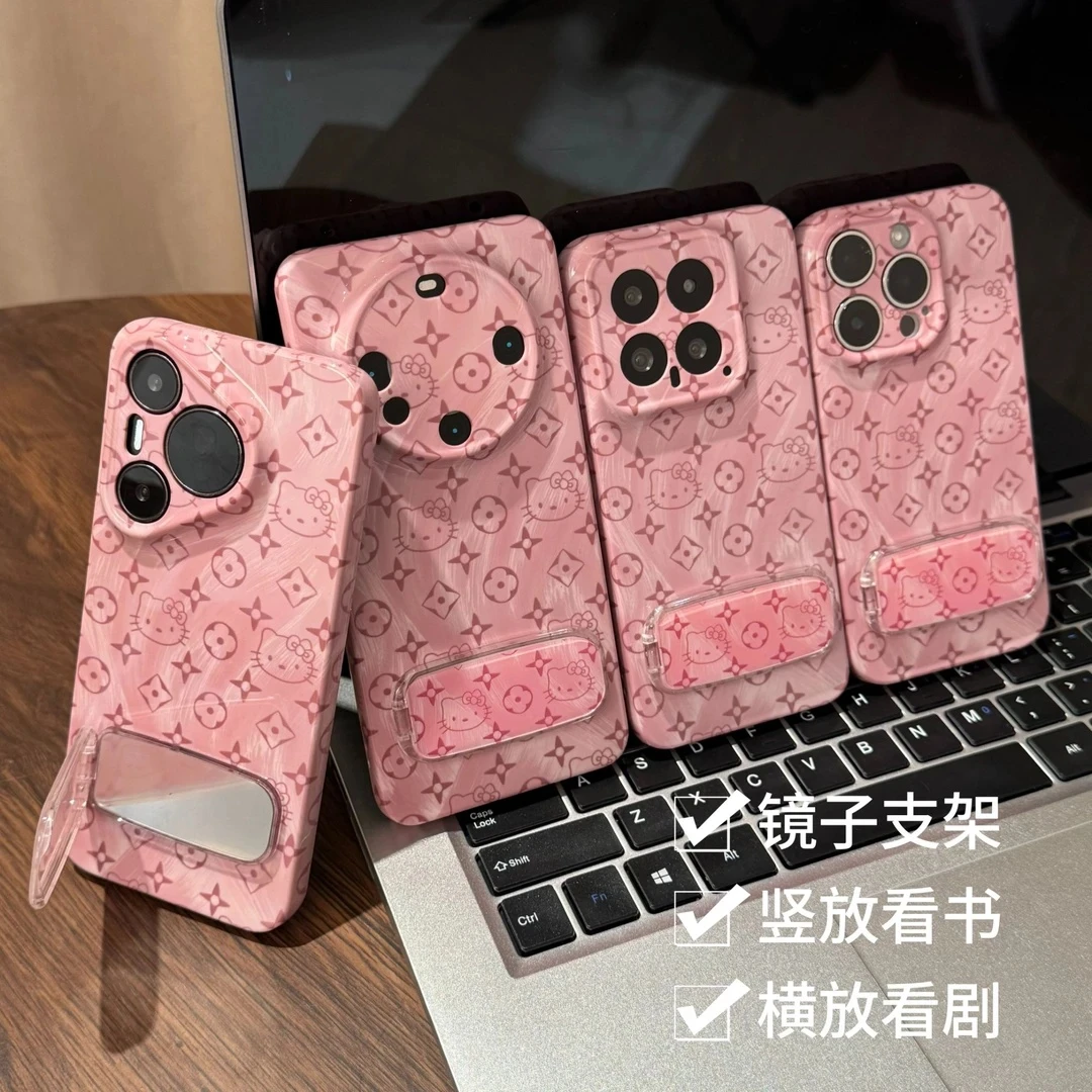 展巢/KT猫咪头适用苹果17/16pro手机壳华为p80vivo小米15oppo