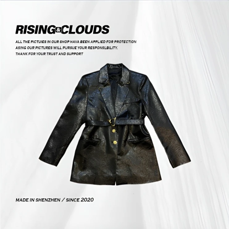 小云姐【王妃】2025早春深圳南油腰带皮西装010132