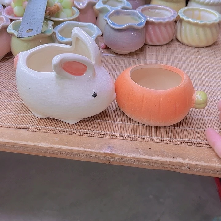 红陶陶瓷花盆当场满12包邮