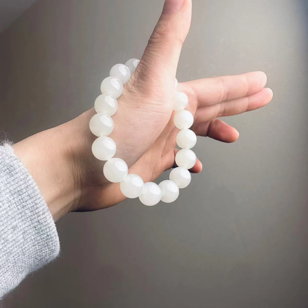 和田玉白玉手串