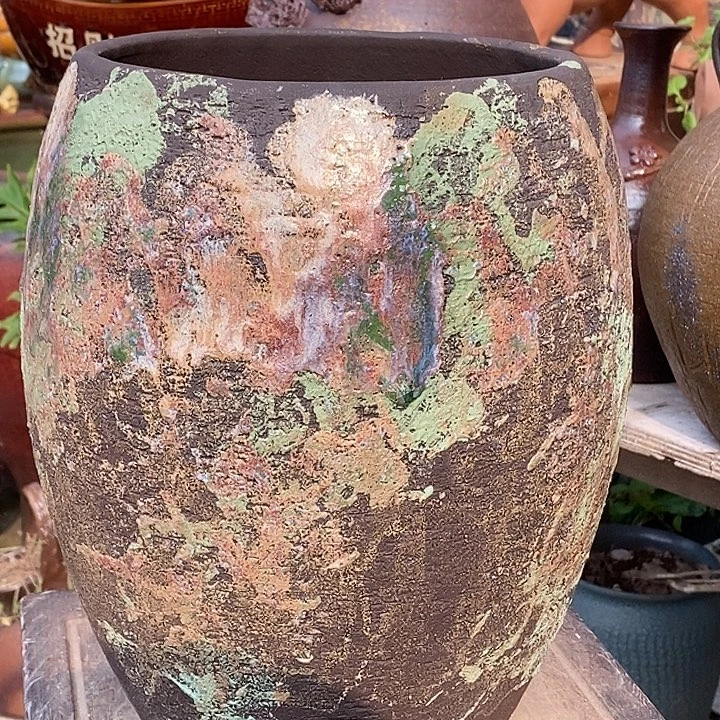 紫砂花盆口21高度32瑕疵