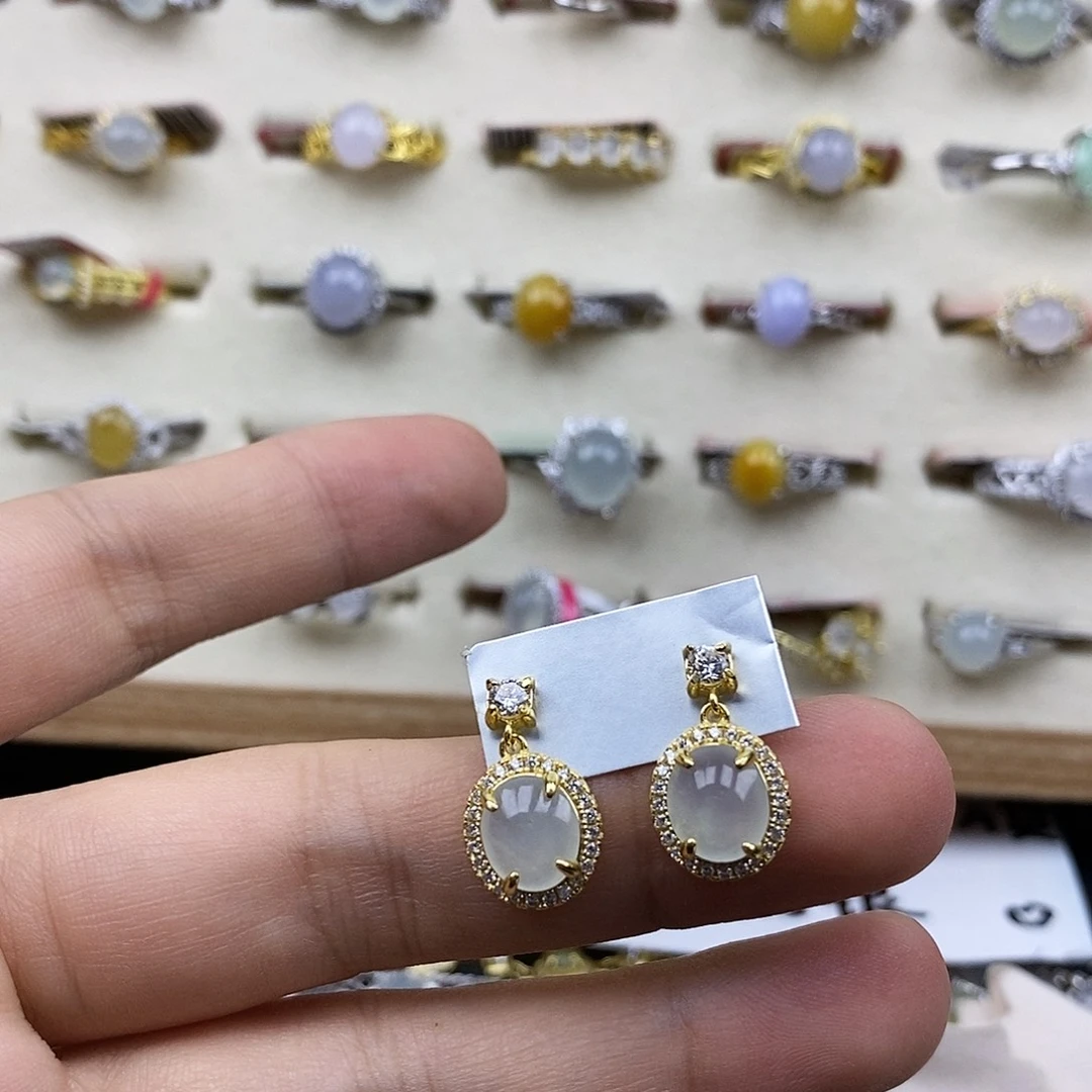 翡翠银S925镶嵌戒指