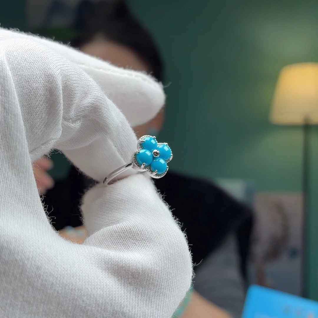 绿松石银S925镶嵌颈饰