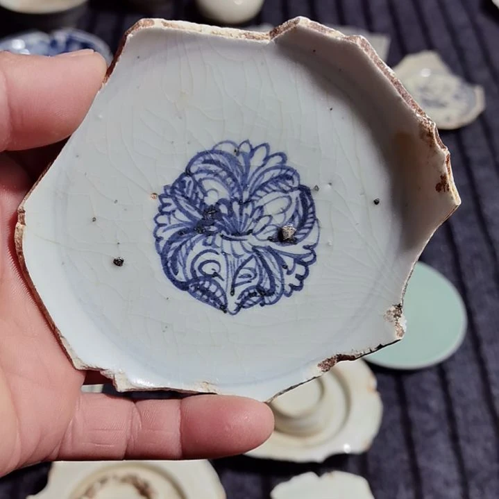 瓷片青花影青杯垫标夲